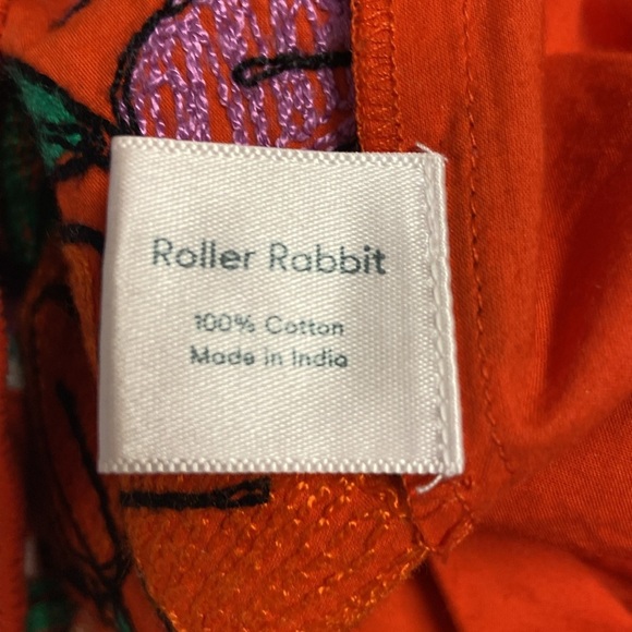 Roller Rabbit Jorales Embroidered Sierra Shorts Orange Multi Size Medium - Picture 6 of 6
